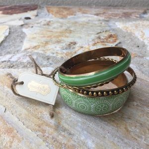 Mud Pie Bangle  Bracelet Set 4 Pieces NWT